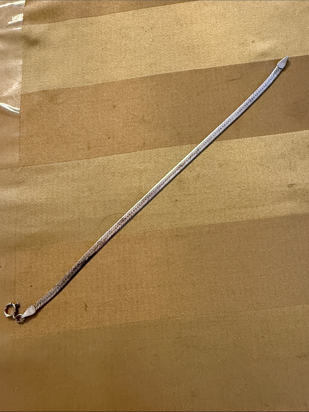 Sterling silver herringbone bracelet